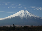 飛行機雲と富士山