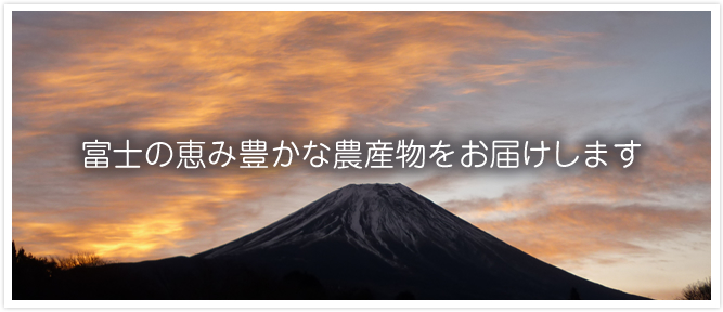 富士の恵み豊かな農産物をお届けします